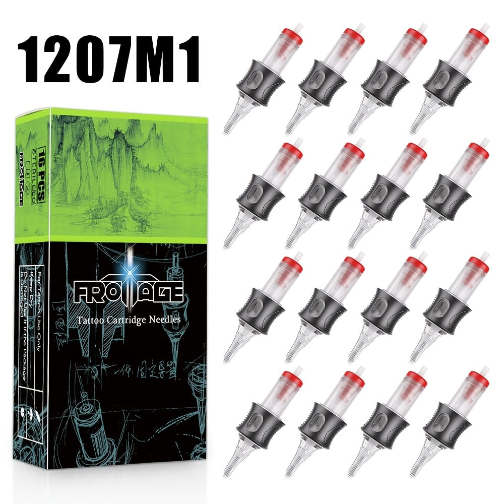Tattoo Needle Cartridge Set 26 Sizes Integrated High Transparency Tips Round Liner Shader Curved Magnum M1 RL RS CM Disposable for Professional Artists & Beginners