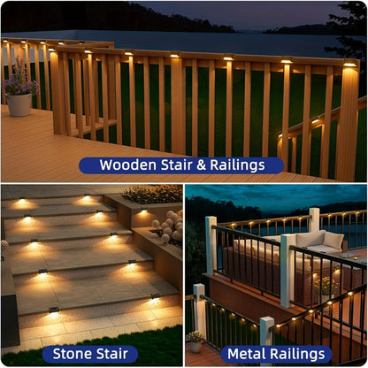 Solar Deck Lights Outdoor 20/30 Pack White LED Step Lights for Stairs Fence Patio Garden Pathway for Garden, Pathway and Patio Lighting