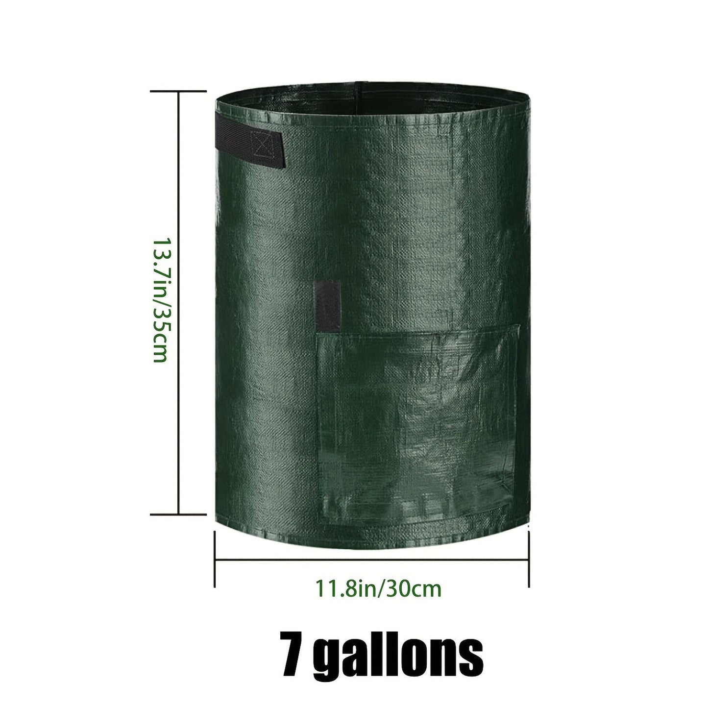 Potato Grow Bags with Harvest Flap & Handles 4pcs 7 Gallon | No-Dig Harvest Window | Vegetable Planter for Potatoes Onions Tomatoes Carrots Indoor Outdoor