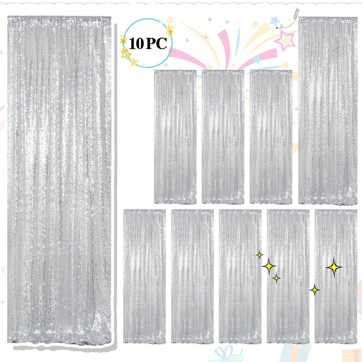 Sequin Backdrop Curtains 2FTx8FT Glitter Photography Background Panels for Party Wedding Birthday for an Everyday Personal Care Routine