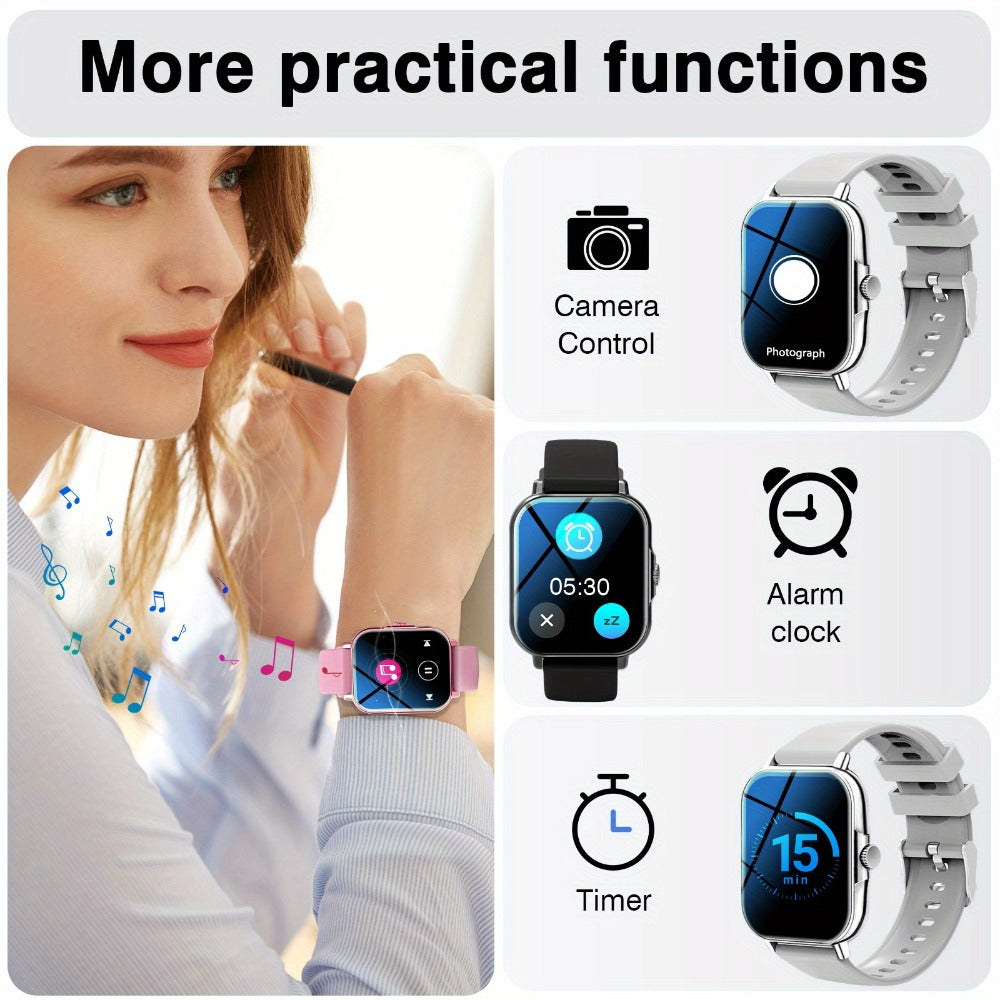 Smartwatch 1.83 Inch with Extra Strap Set, Wireless Calling, Sport Modes, Alarm and Pedometer