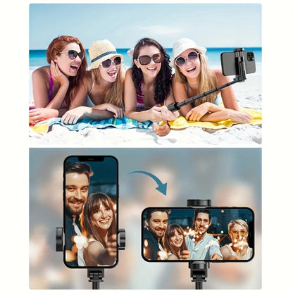 Anti-Shake Selfie Stick Tripod 68 Inch Retractable with Wireless Bluetooth Remote & 360° Rotation – Professional Stabilizer Phone Tripod for Travel Vlog Live Streaming iPhone Android