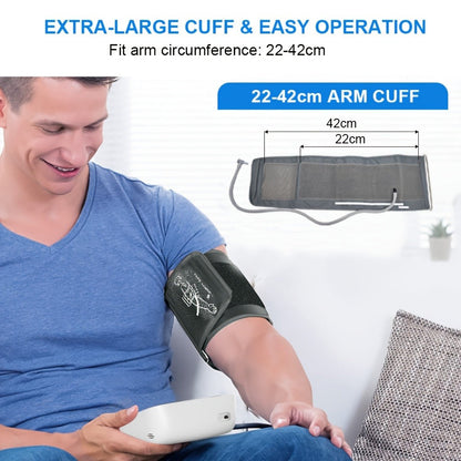 Blood Pressure Monitor by ALPHAMED U80E, Upper-Arm Digital Device with Large Display and 2 x 90 Memory