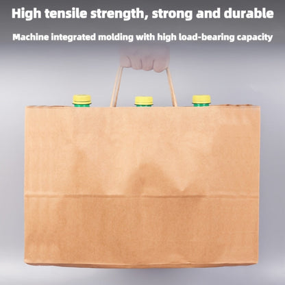 49-Piece Large Paper Shopping Bag Set with Reinforced Handles in White, Brown or Black for Gifts and Retail