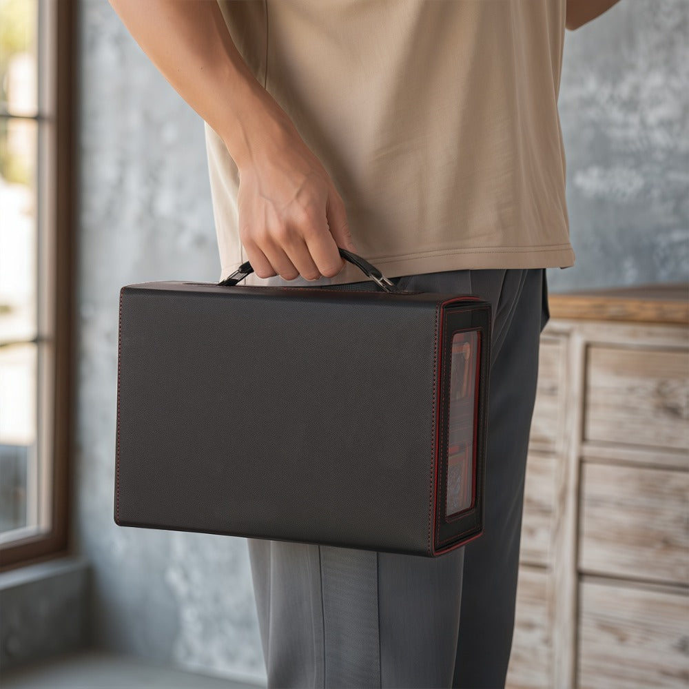 Five-in-One Trading Card Storage Box with Detachable Dividers, Display Windows and Four Colors