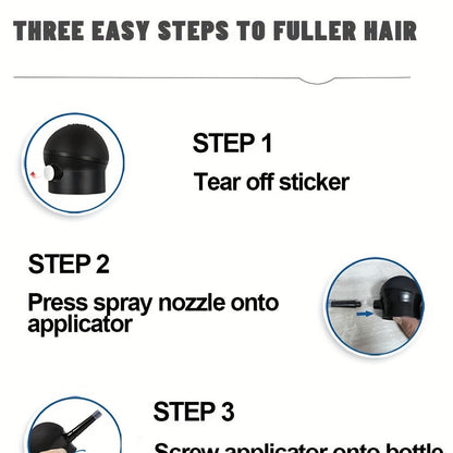15-Gram Hair Fiber Kit with Directional Spray Applicator in Four Black and Brown Shade Options