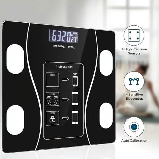 Digital Bathroom Scale 396lb – High-Precision Body Fat Scale with HD LCD Display, Temperature Reading, kg/lb Switch, Extra-Wide Platform, Electronic Body Weight Scale for Home & Bathroom, Multiple Styles