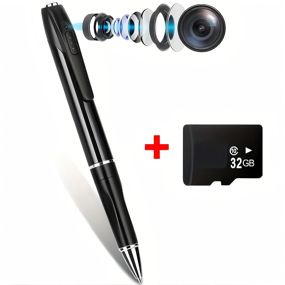 32GB Voice Activated Recorder with MP3 Player & 1080P Body Camera - Digital Recording Pen, Mini Belt Clip Design