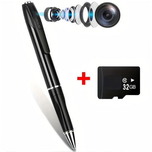 32GB Voice Activated Recorder with MP3 Player & 1080P Body Camera - Digital Recording Pen, Mini Belt Clip Design, Indoor Outdoor Surveillance, Conference Business Lecture Classroom