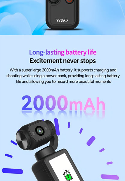 4K UHD Vlogging Action Camera 180° Rotating Lens Anti-Shake 1.9" Screen 2000mAh Battery – Lightweight Travel Cam with Image Stabilization for Vlogging, Hiking & Outdoor Sports | Gift for Teens & Adults