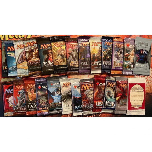 Magic The Gathering 4-Pack Assorted Booster Bundle – 4 Random Sealed MTG Booster Packs Multi-Set Variety, Rare & Foil Pulls Possible, Best Gift for MTG Players Collectors Kids Teens Adults