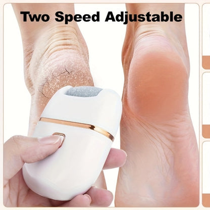 Rechargeable Electric Callus Remover with Three Replacement Heads, Two Speeds and USB Charging