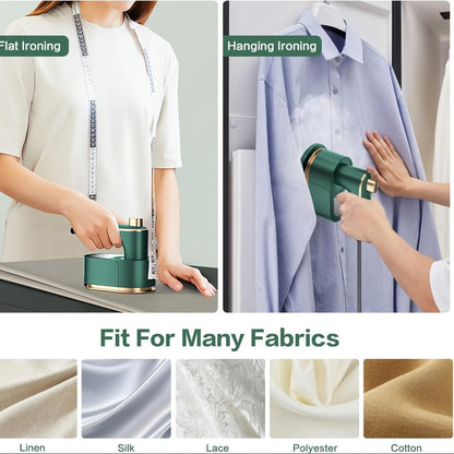 Portable Steam Iron for Clothes – 40W Handheld Folding Steamer with 180° Rotating Head, Fast Heating & Quick Wrinkle Removal for Travel, Dorm, Home & Office