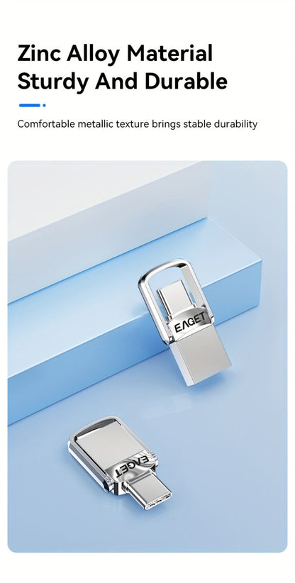 Type-C USB Flash Drive OTG 3.2 High Speed 32GB 64GB 128GB Dual Drive for MacBook iPad Android Smartphone PC Tablet – Plug & Play Thumb Drive for Data Transfer Photo Video Backup Storage