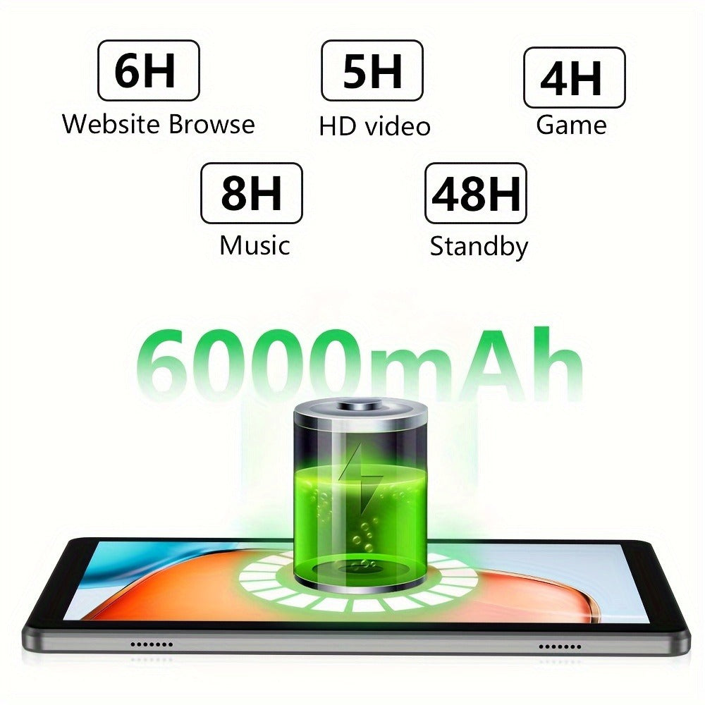 10 Inch Android 13 Tablet with GPS – 2GB RAM 32GB ROM 256GB Expandable, Quad-Core, 6000mAh Battery, IPS HD Screen, FM, GMS Certified, WiFi Tablet Computer Black Blue