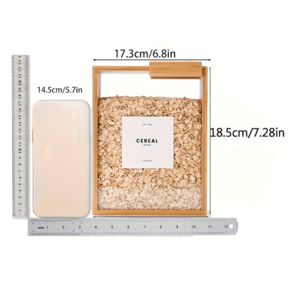Food Storage Containers Two-Piece Bamboo Box Set with Sliding Lids and 101 oz Capacity per Container
