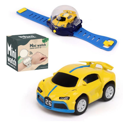 Remote Control Car, Mini Alloy Racer with Wearable Wrist Controller and Blue or Pink Finish for Smooth-Surface Driving