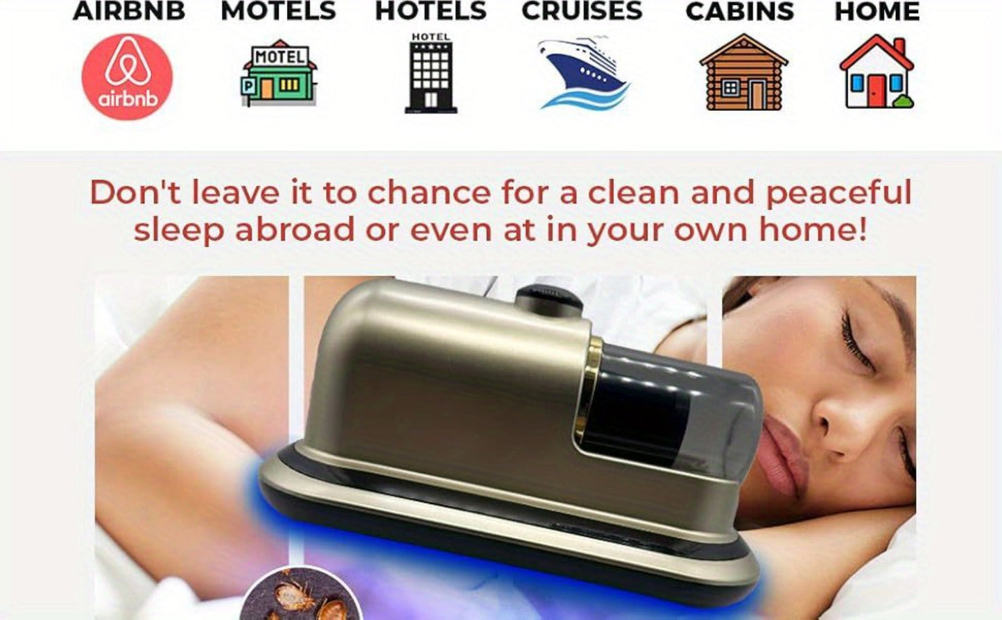 Cordless Mattress Vacuum Cleaner with 9.6 x 9.4-Inch Body, Clear Dust Cup and Purple Checkout Option