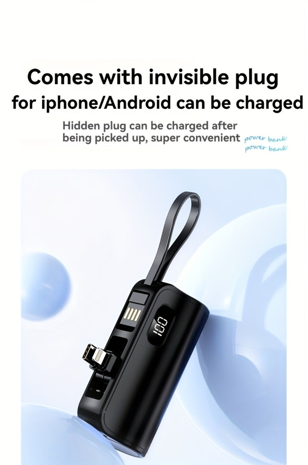 6000mAh Power Bank Gift Set with 22.5W Label, Fold-Out Connectors, Data Cable, Bracelet and Display