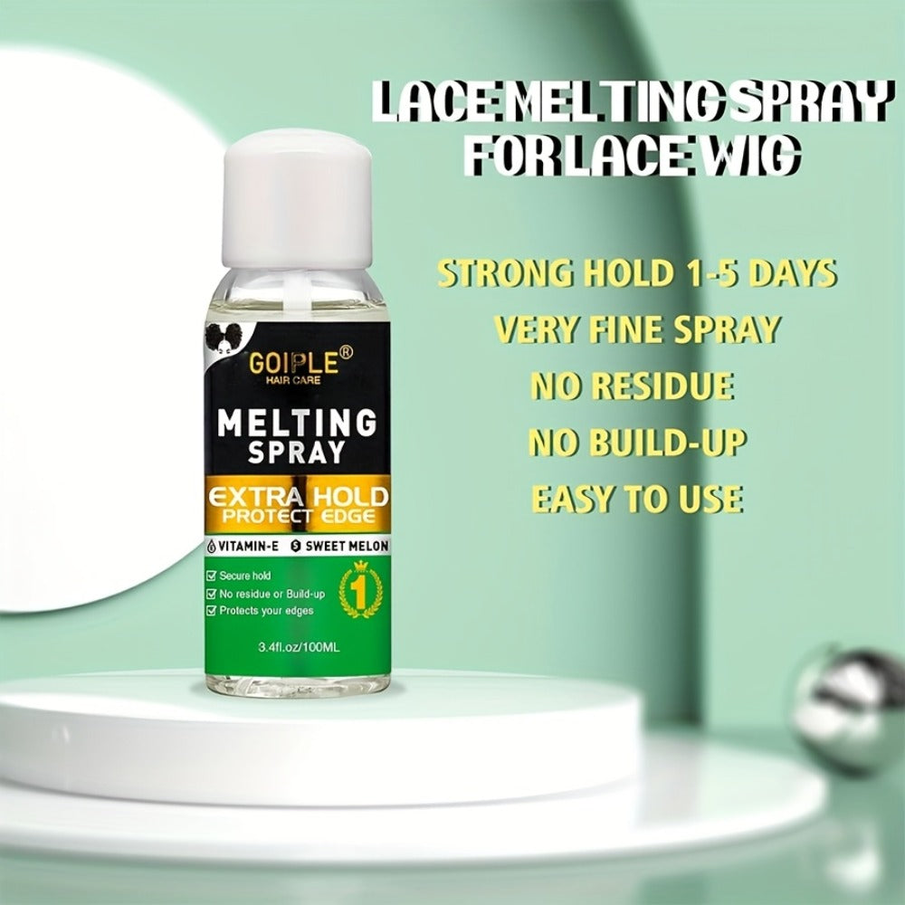 Lace Wig Glue Kit 10pcs Complete Set with Lace Melting Spray Liquid Adhesive Remover Strong Hold Quick Dry for Beginners | Lace Front Full Lace Wig Fixing Tools