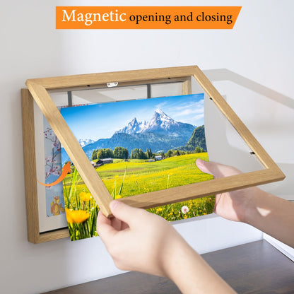 Front-Opening Kids Art Display Frames with Changeable Storage and Six Exact Color-and-Pack Options
