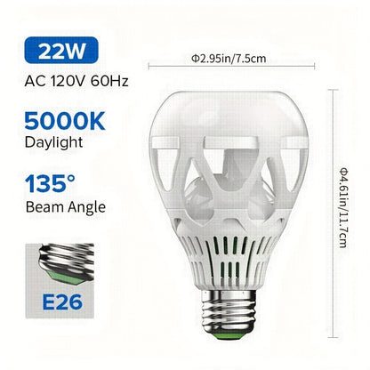 SANSI A21 LED Light Bulbs, 22W E26 Four-Pack with 3000-Lumen Marking in 3000K Warm or 5000K Daylight White