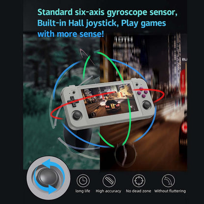 Handheld Game Console Anbernic RG505 with 4.95-inch OLED Touchscreen, 4+128GB with 128GB card or 4+128GB with 256GB card Options
