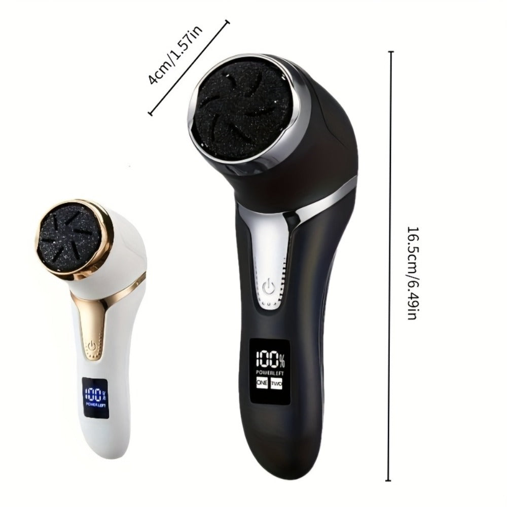 Electric Foot Callus Remover with 10pcs Pedicure Set, IPX7 Waterproof Rechargeable Foot Grinder, Multi-Speed LCD Display Electric Foot File for Dead Skin, Cracked Heels & Smooth Feet – Pink, White, Black
