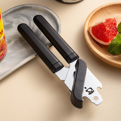 Can Opener 3-in-1 Stainless Steel Manual Can Opener with Smooth Edge Bottle Opener Ergonomic Handle Heavy Duty Kitchen Tool Universal Fit Home Cook Chef Gift 2 Pack