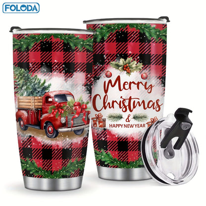Insulated Tumbler 20oz Christmas Patterns with Stainless Steel, Lid, Straw and Seven Designs