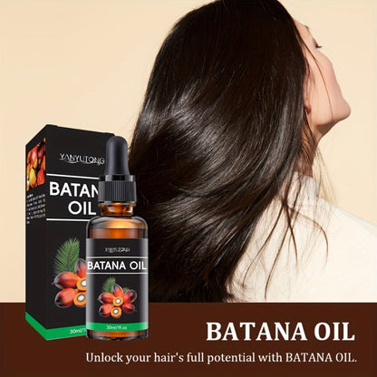 Batana Oil Hair Treatment Leave-In Essence 30ml - Plant Extract Deep Moisturizing Scalp Care, Lasting Fragrance, Frizz Control, All Hair