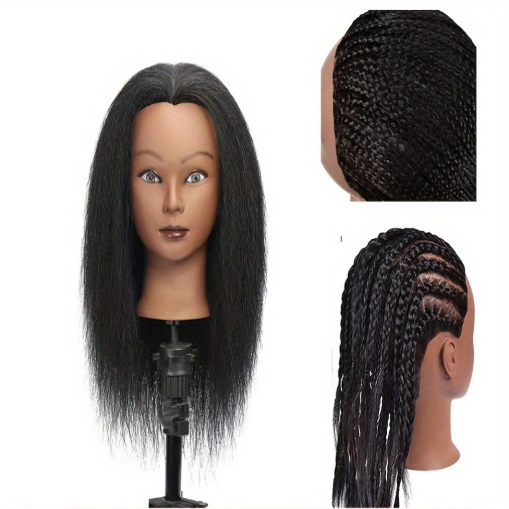Mannequin Styling Head Options with Clamp and Accessory Sets for Braiding, Cutting and Cosmetology Practice