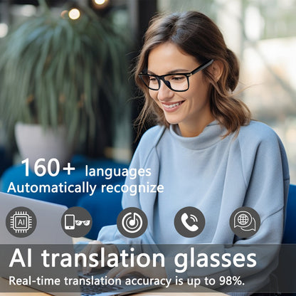 Smart Glasses 160-Language Translation Eyewear with Bluetooth 5.3 Open-Ear Audio and 18 Frame Options
