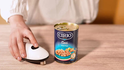 Electric Can Opener One Touch – Automatic 360° Rotation for All Can Sizes, Smooth Safe Edge, Battery Operated, Ideal for Seniors & Arthritic Hands, Kitchen Gadget