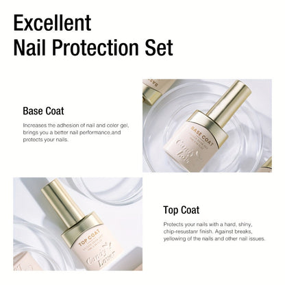 Four-Piece Gel Nail Dehydrator and Primer Kit with Base Coat and Top Coat for Home Manicure Prep