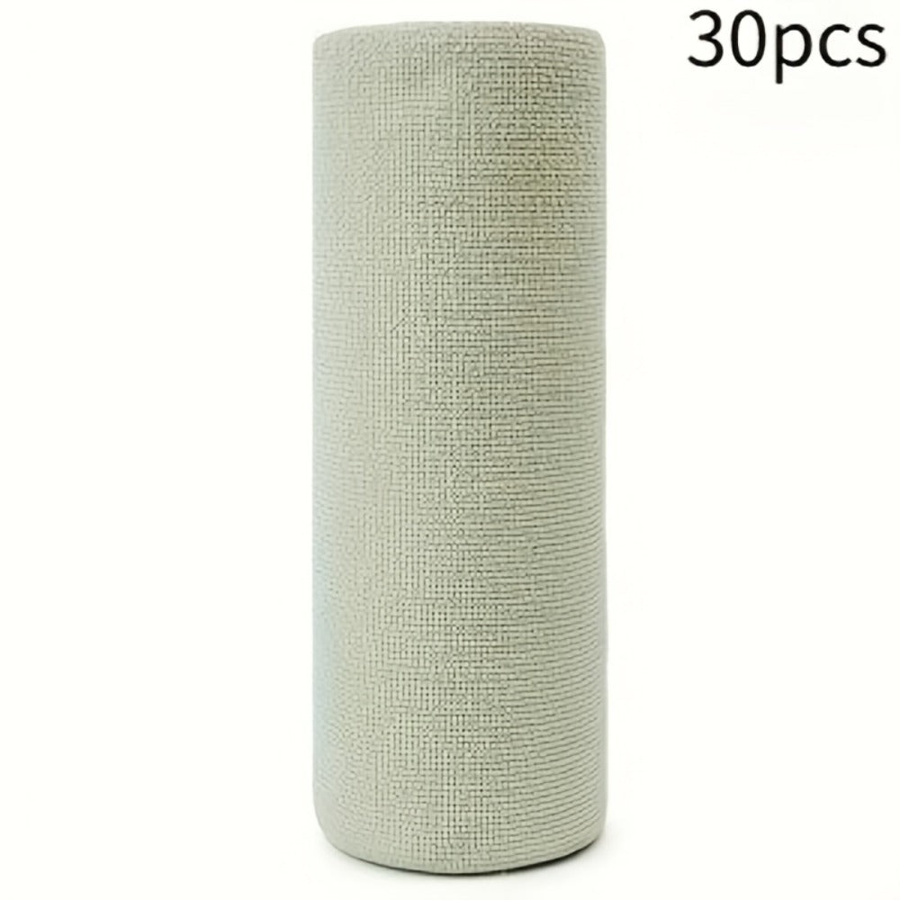 Thirty-Piece Tear-Off Microfiber Cleaning Cloth Roll in Pink, Grey, Lake Blue or Pea Green