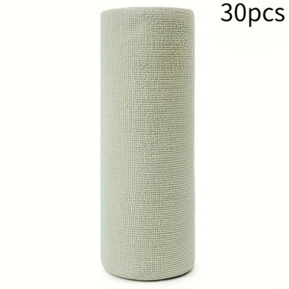 Thirty-Piece Tear-Off Microfiber Cleaning Cloth Roll in Pink, Grey, Lake Blue or Pea Green