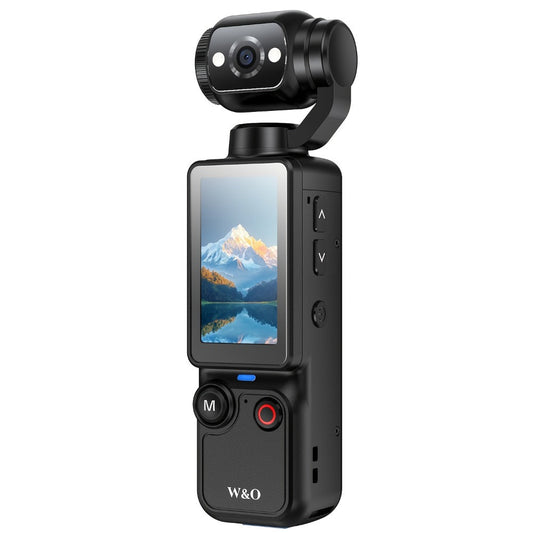 4K UHD Pocket Body Camera 32GB Card 2000mAh Battery 16X Zoom 180° Rotation 1.9-Inch Screen Mini Video Audio Cam for Outdoor Sport Bike Travel Personal Use Christmas Gift