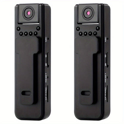 HD Night Vision Body Camera Portable Clip-On Wearable Sports Action Cam with Wide Angle Lens for Outdoor Security Hiking Cycling Law Enforcement