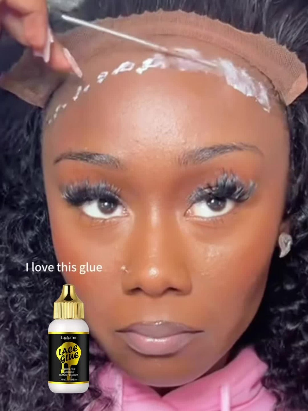 Lace Glue for Wigs Strong Hold Invisible Bonding Adhesive Waterproof Extreme Hold Fast Drying Lace Front Wig Glue for Daily Wear Styling 2pcs Set