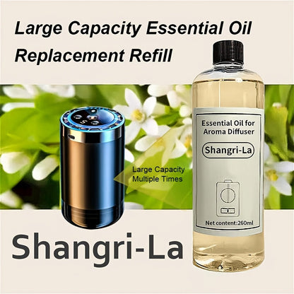 Car Diffuser Machine with 8.79oz Large Essential Oil Refill – Adjustable Scent Strength & Odor Eliminator | Ocean Perfume & Cologne Bundle Options | Long-Lasting Car Freshness | Auto Aromatherapy Gift