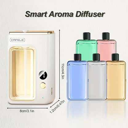 Desktop or Wall-Mount Essential Oil Diffuser with Transparent Chamber and One- or Three-Bottle Bundles