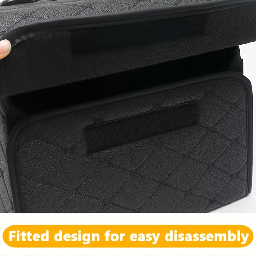 Foldable Car Trunk Storage Box – Large Capacity Collapsible Cargo Organizer for Car Interior, SUV & Trunk | Black & White, Small & Large