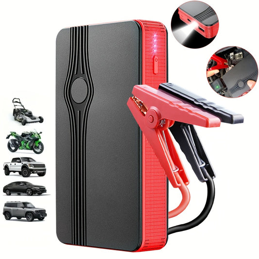 Portable Car Jump Starter Power Bank 200A Peak – 12V Emergency Battery Booster for Gas Engines Under 2.0L, USB & Type-C Charging, LED Light, Lithium Battery, Compact 460g Design