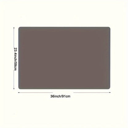 Kitchen Counter Mat Heat Resistant Countertop Protector Pad Extra Large Cuttable Non-Slip Mat for Kitchen Counter Dining Table - Waterproof Protective Mat 36 inch 47 inch Black Gray