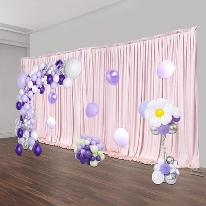 Pipe and Drape Backdrop Stand 10x20ft Heavy Duty Stainless Steel Portable Wedding Party Photography Background Support System with Base Kit for Stage Events Trade Show Display