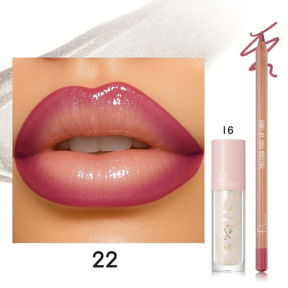 Lip Color and Liner Duo with Eight Recorded Shade Options from 14 Through 24 and Pink-Cap Tube