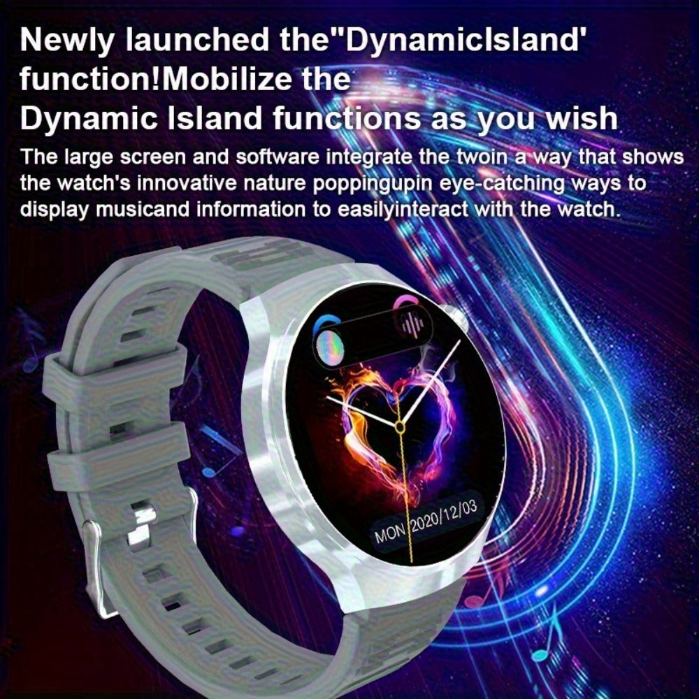 Round Smartwatch 2.01" Extra Large Screen with Wireless Calling, 100+ Sport Modes, Sleep Monitor Heart Rate, Built-in Games Weather Calculator Pedometer, Unisex Smart Watch for Men Women – Black Silver 5 Styles