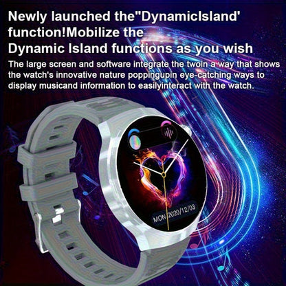 Round Smartwatch 2.01" Extra Large Screen with Wireless Calling, 100+ Sport Modes, Sleep Monitor Heart Rate, Built-in Games Weather Calculator Pedometer, Unisex Smart Watch for Men Women – Black Silver 5 Styles