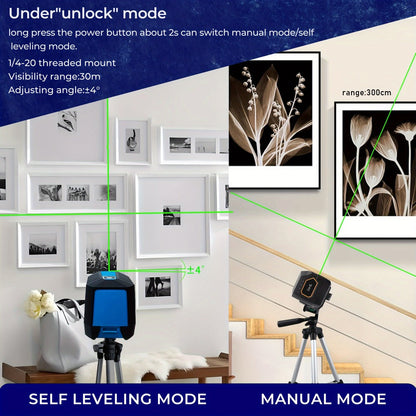 Compact Line Laser Level Kits in Four Model Packages with Bracket, Base and Battery Options